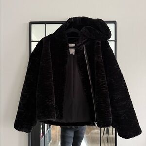 Zara Black Faux Fur Jacket
